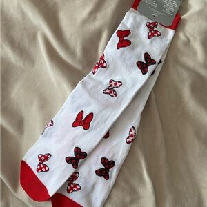 Disney Red and White Minnie Mouse Casual Socks